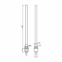 Abacus Angled Double Radiator Thermostatic Valve - Chrome