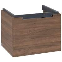 Villeroy & Boch Avento 340mm Left Hand 1 Door Bathroom Vanity Unit And Right Hand Basin - Oak Kansas