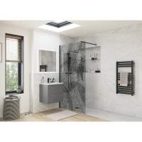 Prestige2 1600mm Smoked Wetroom Shower Screen 10mm Glass, Frontline Bathrooms