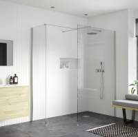 Supreme 500mm Wetroom Panel & Floor-to-Ceiling Pole