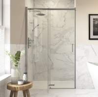 Aquadart 900mm Wetroom 10 Smoked Glass Shower Screen