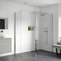 Supreme 800mm Wetroom Panel, Support Bar & 300mm Rotatable Panel