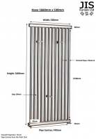 Launton Matt Anthracite Towel Rail 1200 x 600mm - Eastbrook