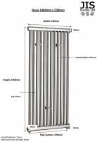 Eastbrook Biava 1118 x 750 Chrome Curved Towel Radiator