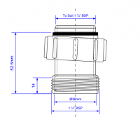 McAlpine T12A-1 (BSP) 1.1/2" x 1" male coupling