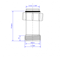 McAlpine T12A-2 (BSP) 1.1/2" x 2" male coupling 