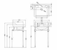 Burlington Classic 50cm Square Basin & Washstand