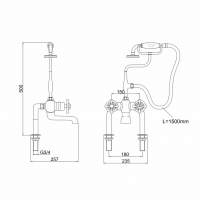 Burlington Stafford Traditional Bath Shower Mixer Tap STA14