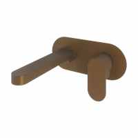 Abacus Ki Brushed Bronze Wall Mounted Single Lever Basin Mixer Tap