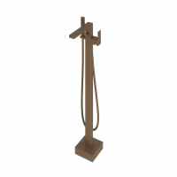 Abacus Plan Freestanding Bath Shower Mixer Tap - Brushed Bronze