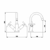 Francis Pegler Xia Four Hole Bath Shower Mixer Tap - End Of Line