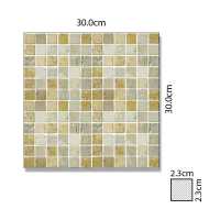 Abacus Bronze & Black Glass Mosaic Tile Sheet 300 x 300mm