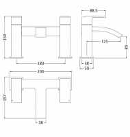 Nuie 1600 x 760 Rectangle Shower Tray Slate Grey - FREE Waste