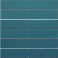 Teal Blue Linear Metro Reflect Tile Wall Panels