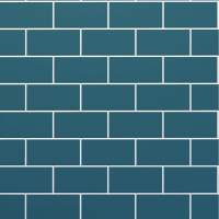 Teal Blue Metro Reflect Tile Wall Panels