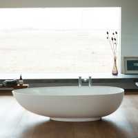 Clearwater Matt Formoso Petite 1500 x 800 Clear Stone Freestanding Bath