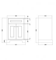 Washington Close Coupled Open Back Push Button Flush WC with Soft Close Seat White - RAK Ceramics