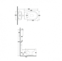 Bayswater Fitzroy Traditional Comfort Raised Height Toilet - Flush Handle