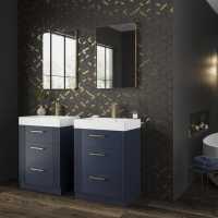 Docklands 400 x 700 Matt Black Rectangular Mirror - Origins Living