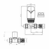 Abacus Arc Straight Radiator Valves Chrome - Pack of 2