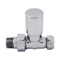 Abacus Arc Straight Radiator Valves Chrome - Pack of 2