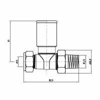 Eastbrook Straight Radiator Valves - Anthracite - Pair