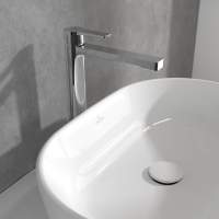 Coll Tall Mono Basin Mixer Tap & Push Waste - Highlife Bathrooms