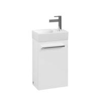 Villeroy & Boch Avento 340mm Right Hand 1 Door Bathroom Vanity Unit And Left Hand Basin - Crystal White