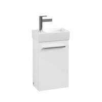 Villeroy & Boch Avento 340mm Right Hand 1 Door Bathroom Vanity Unit And Right Hand Basin - Crystal White