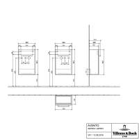 Villeroy & Boch Avento 430mm Bathroom Vanity Unit And Basin 1 Door Nordic Oak