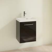 Villeroy & Boch Avento 580mm Bathroom Vanity Unit And Basin 2 Drawers Crystal Grey