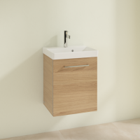 Villeroy & Boch Avento 580mm Bathroom Vanity Unit & Basin 2 Drawers Nordic Oak