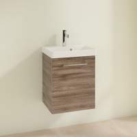 Villeroy & Boch Avento 580mm Bathroom Vanity Unit And Basin 2 Drawers Oak Kansas