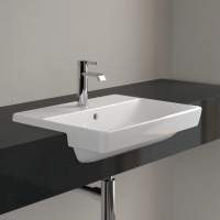 Villeroy & Boch Avento 340mm Right Hand 1 Door Bathroom Vanity Unit And Right Hand Basin - Oak Kansas