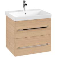 Villeroy & Boch Avento 580mm Bathroom Vanity Unit & Basin 2 Drawers Nordic Oak