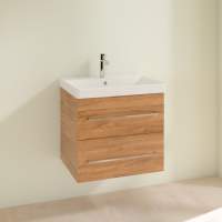 Villeroy & Boch Avento 580mm Bathroom Vanity Unit And Basin 2 Drawers Crystal White