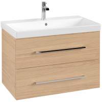 Villeroy & Boch Avento 780mm Bathroom Vanity Unit And Basin 2 Drawers Nordic Oak