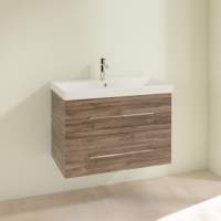 Villeroy & Boch Avento 780mm Bathroom Vanity Unit And Basin 2 Drawers Oak Kansas