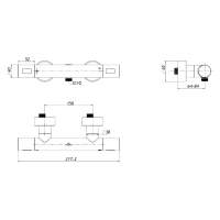 Alliance ASP Thermostatic Bar Shower Valve & Shower Kit 1