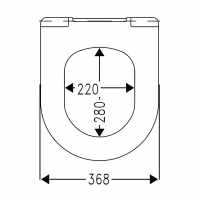 Choices 600 Open Back Close Coupled Toilet & Seat - Scudo