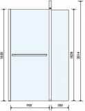 Alassio 800mm Hinged Wetroom Screen 8mm Glass - Lakes Showering Spaces Coastline