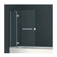 Abacus Two Part Hinged Bath Shower Screen 940 x 1450 x 8mm