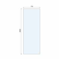 Abacus 10mm Glass Panels For Wetrooms - 735mm