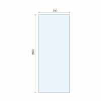 1400mm Brushed Brass Walk In Shower Screen - Nuie