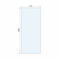 Abacus 10mm Glass Panels For Wetrooms - 690mm