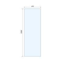 Abacus E Series Walk In Shower Screen Hinged Return 700mm