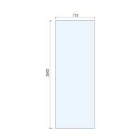 Abacus 8mm Wetroom Shower Screen Glass 835mm