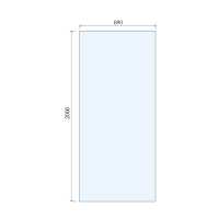 S8 Wetroom Shower Screen 700mm - Brass