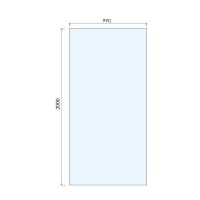 Abacus 8mm Wetroom Shower Screen Glass 990mm