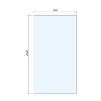 Roman Showers Select 400 Matt Black Pivoting Deflector Panel 443mm Width (10mm Glass)